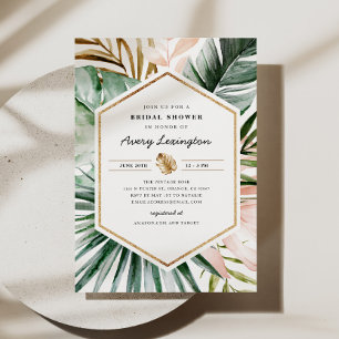 Lush Tropics Bridal Shower Invitation Kaart