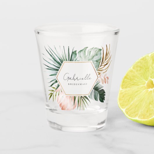 Lush Tropics Bridesmaid Shot Glass Glas (Voorkant)
