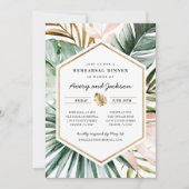 Lush Tropics Rehearsal Dinner Invitation Kaart (Voorkant)