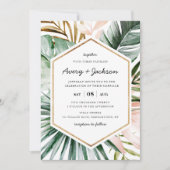 Lush Tropics Wedding Invitation Kaart (Voorkant)
