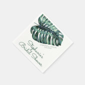 Lush Tropisch Monstera Blad groen Servet (Hoek)