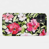 Lush tropische rode roze bloemen bladeren Case-Mate iPhone case (Achterkant (horizontaal))