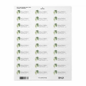 Lush varen tropisch botanisch retouradres etiket (Full Sheet)