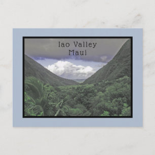 LUSH VERDANT GROEN IAO VALLEY IN MAUI BRIEFKAART