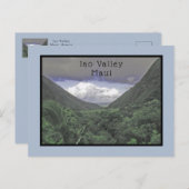 LUSH VERDANT GROEN IAO VALLEY IN MAUI BRIEFKAART (Voorkant / Achterkant)