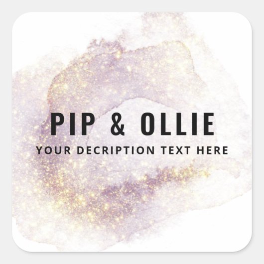 Lush Violet Alcohol Ink Candle Product Labels (Voorkant)