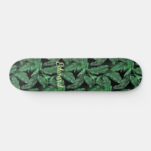Lush Warm Oerwoud Leaves Persoonlijk Skateboard (Horizontaal)
