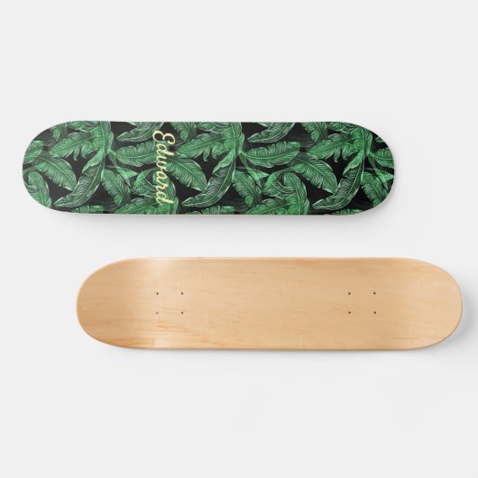 Lush Warm Oerwoud Leaves Persoonlijk Skateboard (Horizontaal)