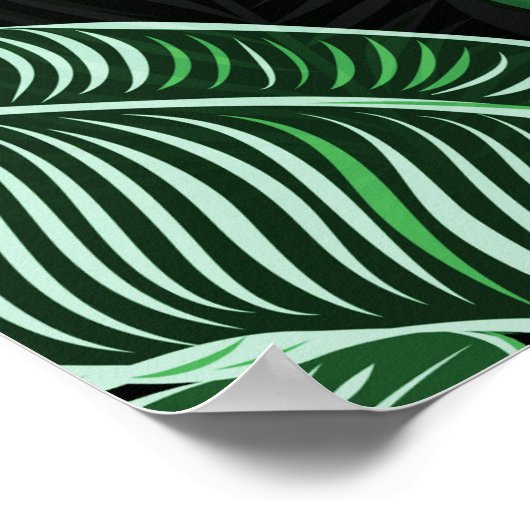 Lush Warm Oerwoud Leaves Poster (Hoek)