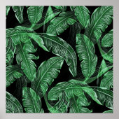 Lush Warm Oerwoud Leaves Poster (Voorkant)