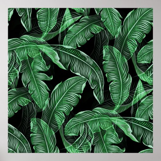 Lush Warm Oerwoud Leaves Poster (Voorkant)