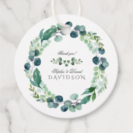 Lush Waterverf Eucalyptus Greenery Wedding Bedankjes Labels