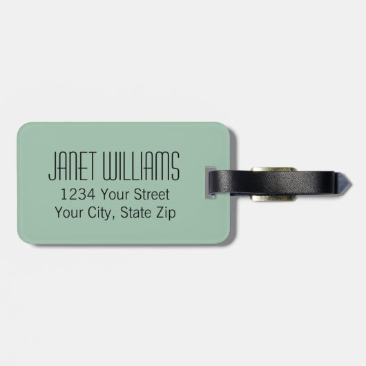 Lush Waterverf Floral Monogram Bagagelabel (Achterkant horizontaal)