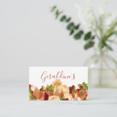 Lush Waterverf Flowers and Berries Visitekaartje (Staand voorkant)