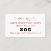 Lush Waterverf Flowers and Berries Visitekaartje (Achterkant)