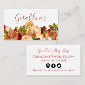 Lush Waterverf Flowers and Berries Visitekaartje (Voorkant / Achterkant)