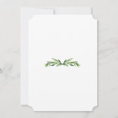 Lush Waterverf Foliage Lijst Gold Christening Kaart (Achterkant)