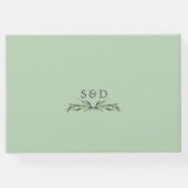 Lush Waterverf Greenery Geometric Wedding Gastenboek (Achterkant)