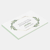 Lush Waterverf Greenery Geometric Wedding Gastenboek (Hoek)