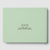 Lush Waterverf Greenery Geometric Wedding Gastenboek (Achterkant)