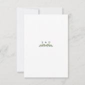 Lush Waterverf Greenery Geometric Wedding RSVP Kaartje (Achterkant)