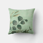 Lush Waterverf Greenery Leaves Baby Birth Stats Kussen (Achterkant)