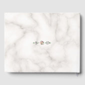 Lush Waterverf Olive Branches Wreath Wedding Gastenboek (Achterkant)