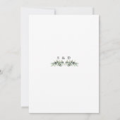 Lush Waterverf Olive Branches Wreath Wedding Kaart (Achterkant)