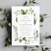 Lush White Flowers en Greenery Lijst