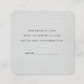 Lush White Leather Print Retro Label Barber (Achterkant)