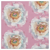 Lush White Peonies Pattern Stof (Swatch)