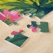 Lush Wood Stroll | Green Nature Watercolor Legpuzzel (Zijkant)