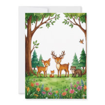Lush Woodland Meadow Illustration