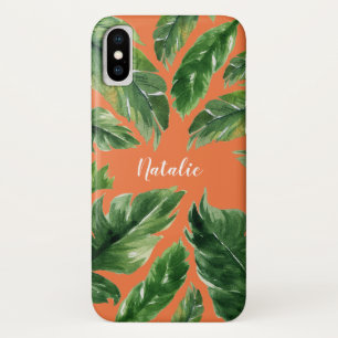 Lushious green tropical leaf modern botanisch Case-Mate iPhone case