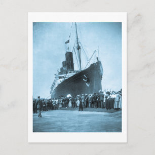 Lusitania Arrives in New York  Briefkaart