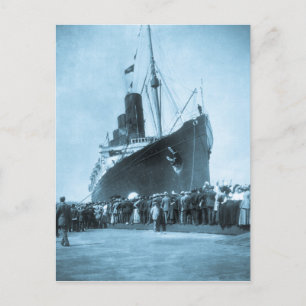 Lusitania Arrives in New York  Briefkaart