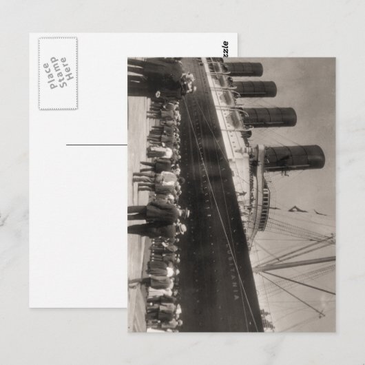 Lusitania Arrives New York City 1907 Briefkaart (Voorkant / Achterkant)