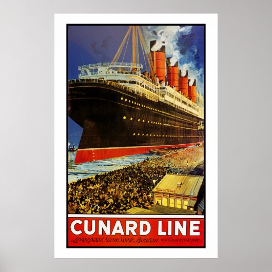Lusitania Departing Poster (Voorkant)