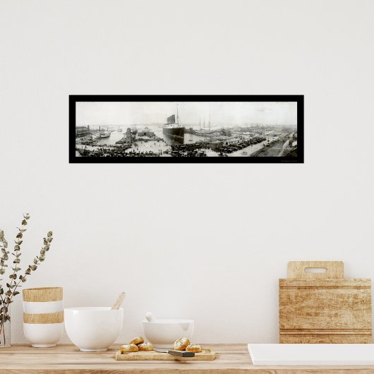 Lusitania End Voyage Foto 1907 Poster (Keuken)