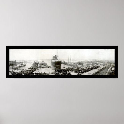 Lusitania End Voyage Foto 1907 Poster (Voorkant)