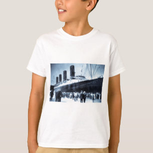 Lusitania in New York City Blue Tone T-shirt