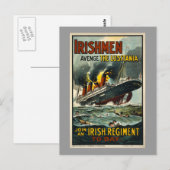  Lusitania Irishmen Avenge! Briefkaart (Voorkant / Achterkant)