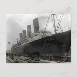 Lusitania Liverpool Docks 1906 Vintage Oceaanschip Briefkaart