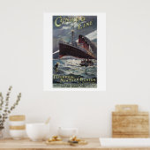 Lusitania - poster van de lijnvaart "Vinatge Cunar (Keuken)