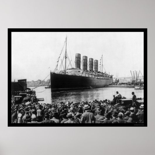 Lusitania Spectators 1907 Poster (Voorkant)