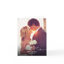 Lusje Liefdeslijn Hart Trouwfoto Dankkaart