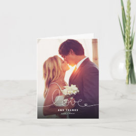Lusje Liefdeslijn Hart Trouwfoto Dankkaart Bedankkaart