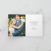 Lusjes Liefde Rode Hart Trouwfoto Bedankkaart (Binnen)