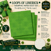 Lussen van Limerick Inpakpapier Vel