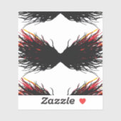Lust Abstract 7 Doodzonde Alcoholinkt Kunst Sticker (Vel)
